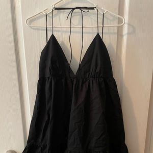 Zara XL Black strappy dress
